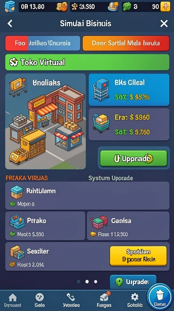 Tampilan antarmuka permainan yang menarik dan mudah dipahami.
