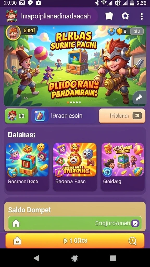Tampilan grafis yang menarik dan penuh warna.