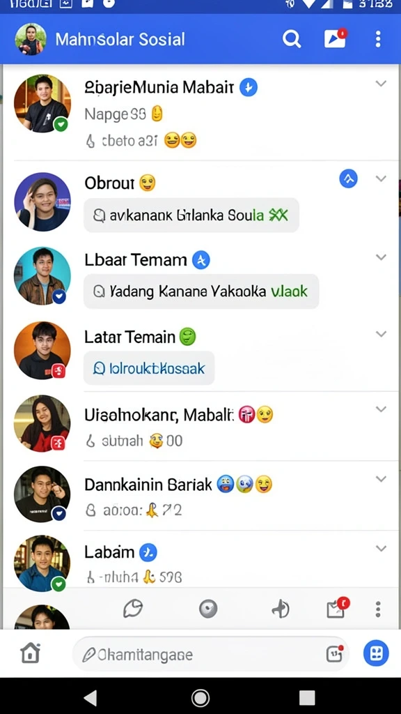 Tampilan antarmuka utama aplikasi BIMABET yang user-friendly.