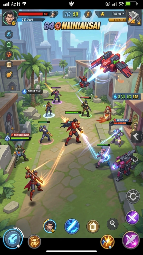 Screenshot menggambarkan pemandangan menakjubkan dari dunia D200M.