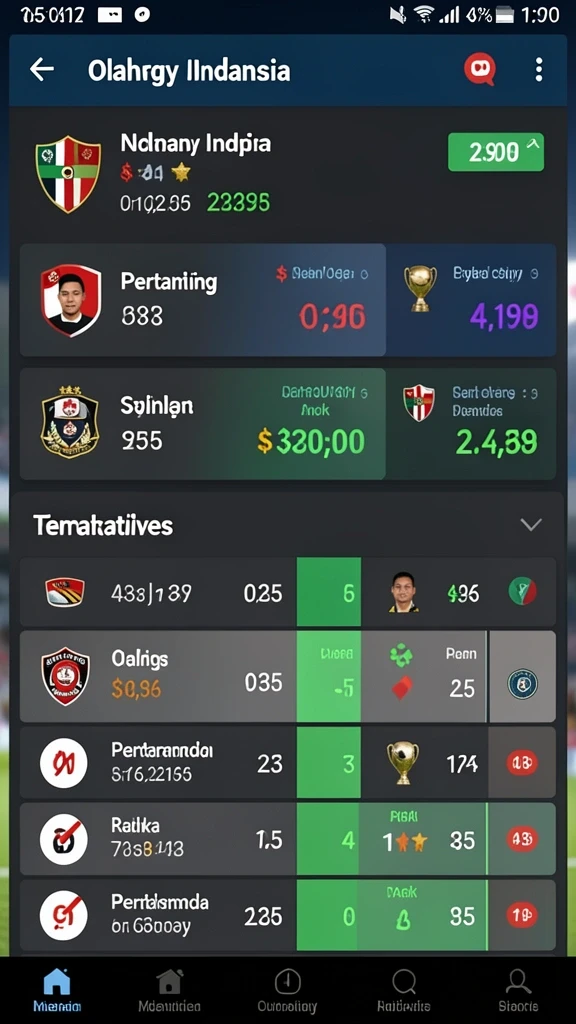 Menu permainan yang beragam dan mudah diakses.