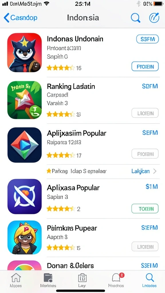 Beragam tantangan seru di setiap level.