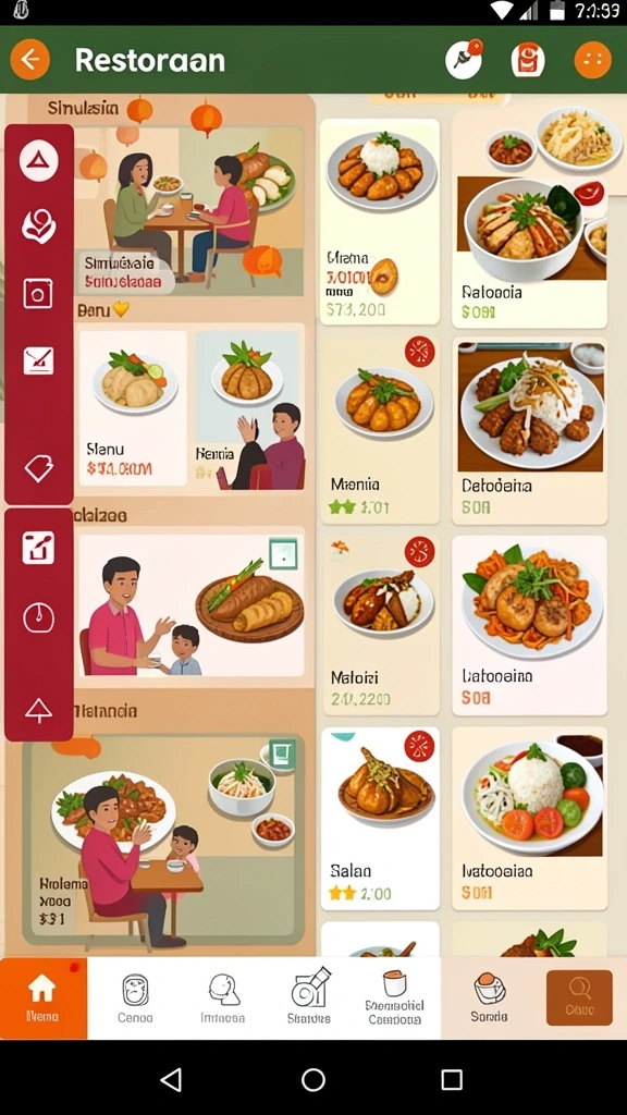Karakter utama dalam aksi seru.