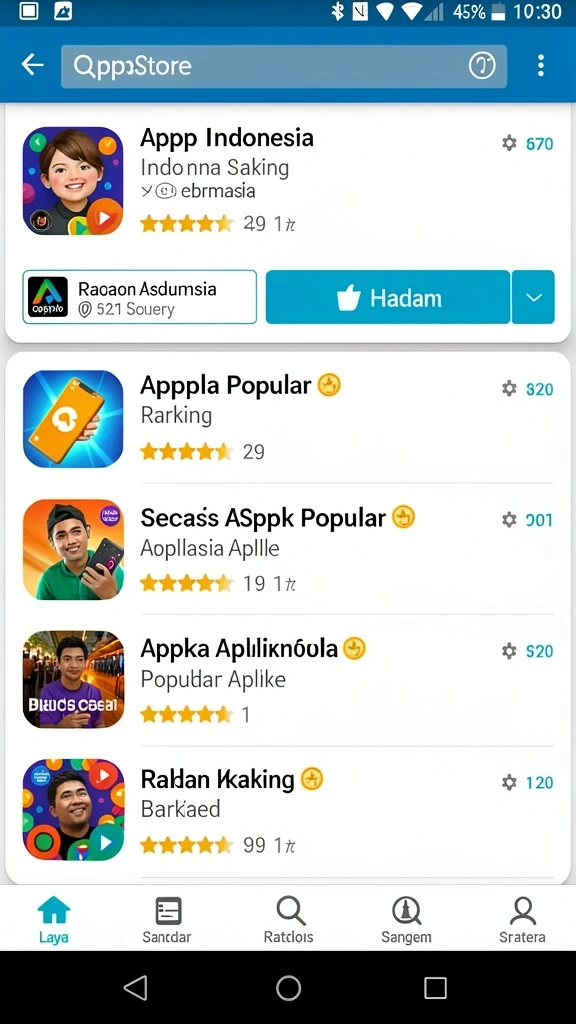 Tampilan awal yang menarik dengan karakter unik.