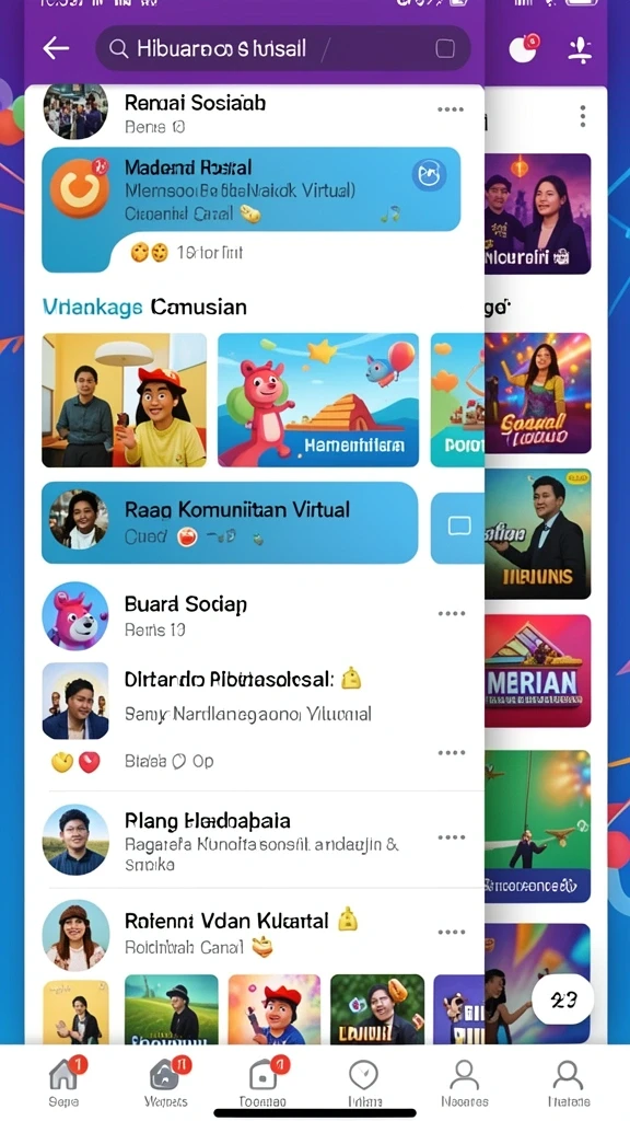 Berbagai karakter unik dan menarik untuk dipilih.